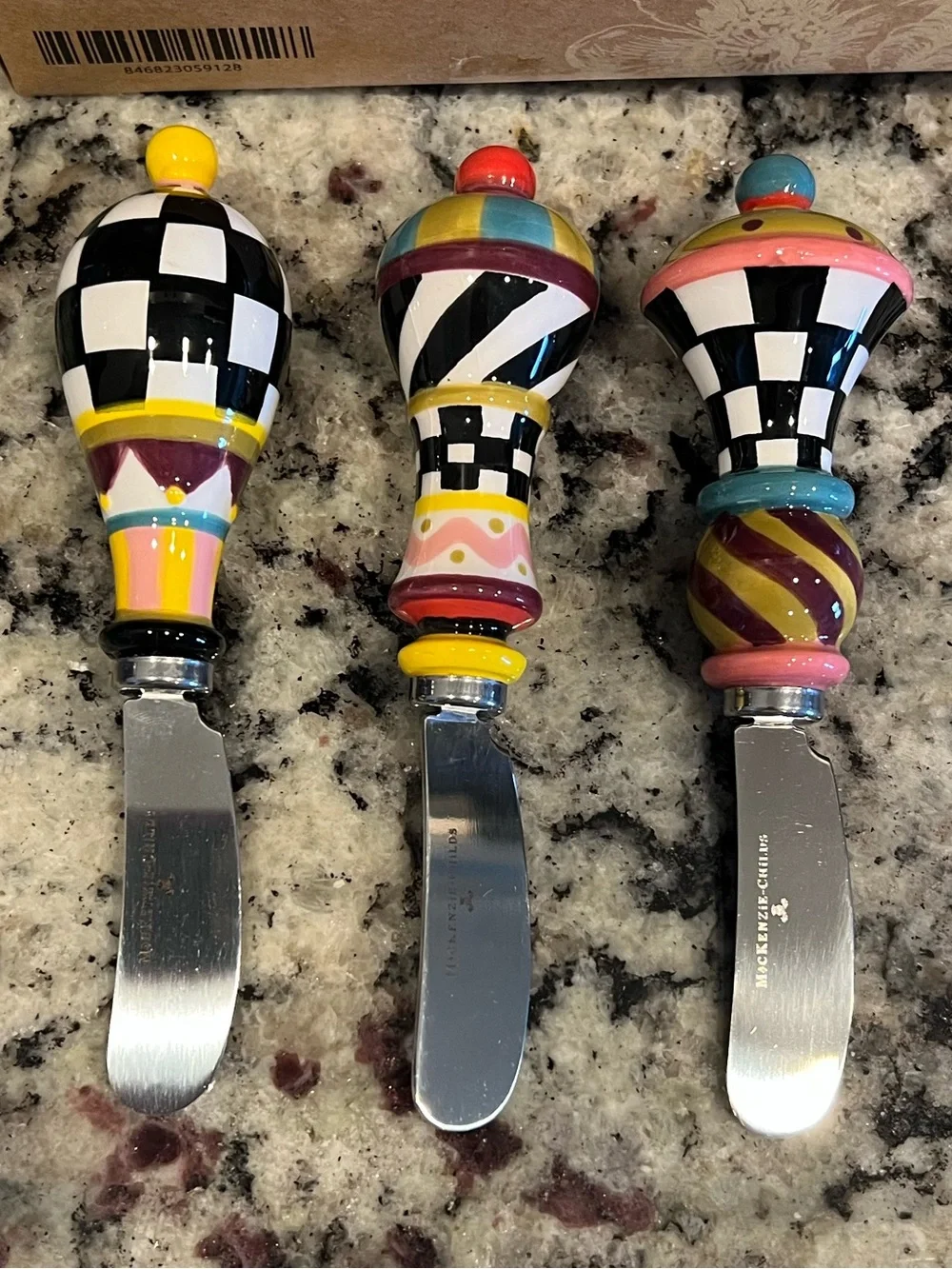 MacKenzie-Childs slicing charcuterie brunches